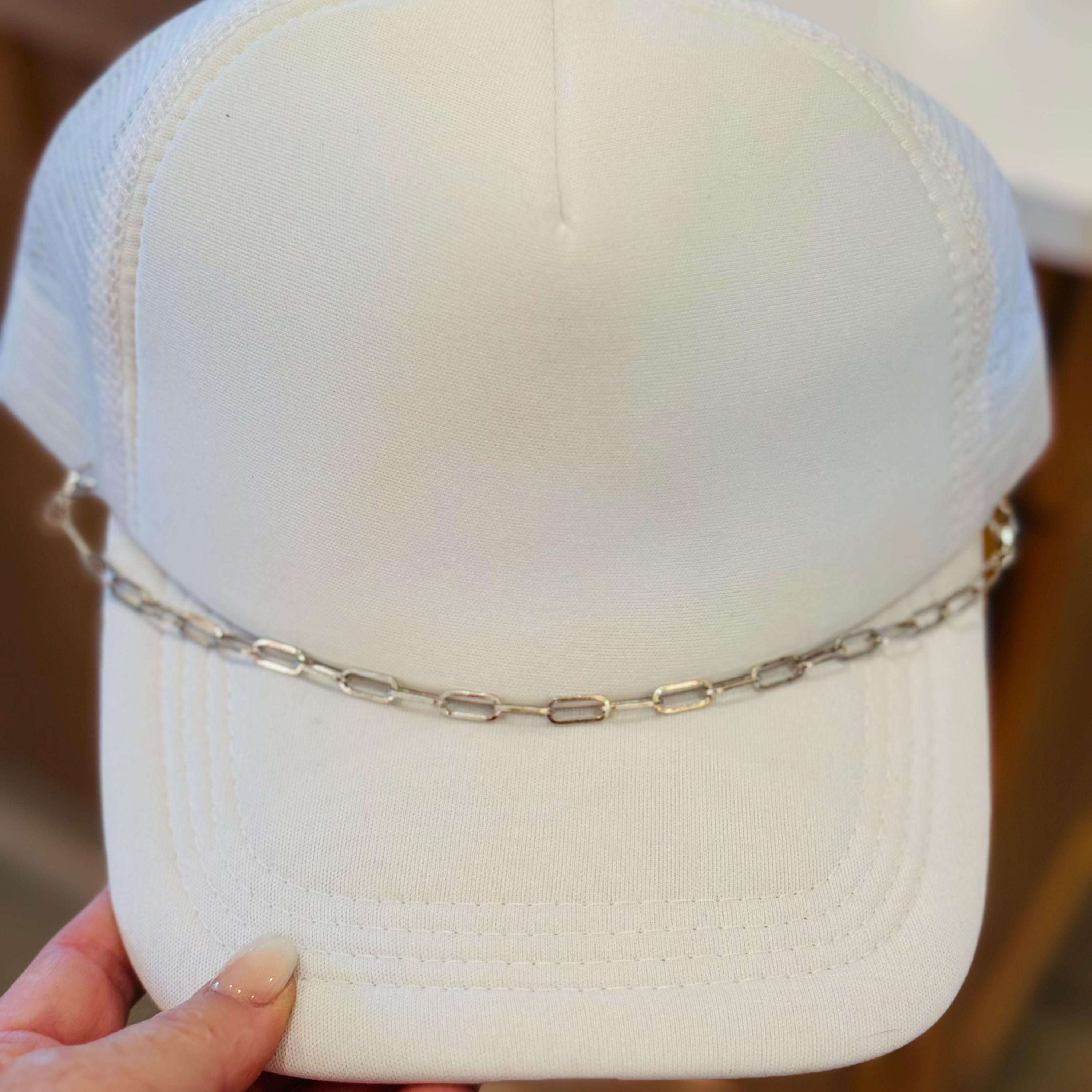 Silver Paperclip Hat Trucker Hat Chain Western Trucker Hat Chain Decorate Your Own Trucker Hat