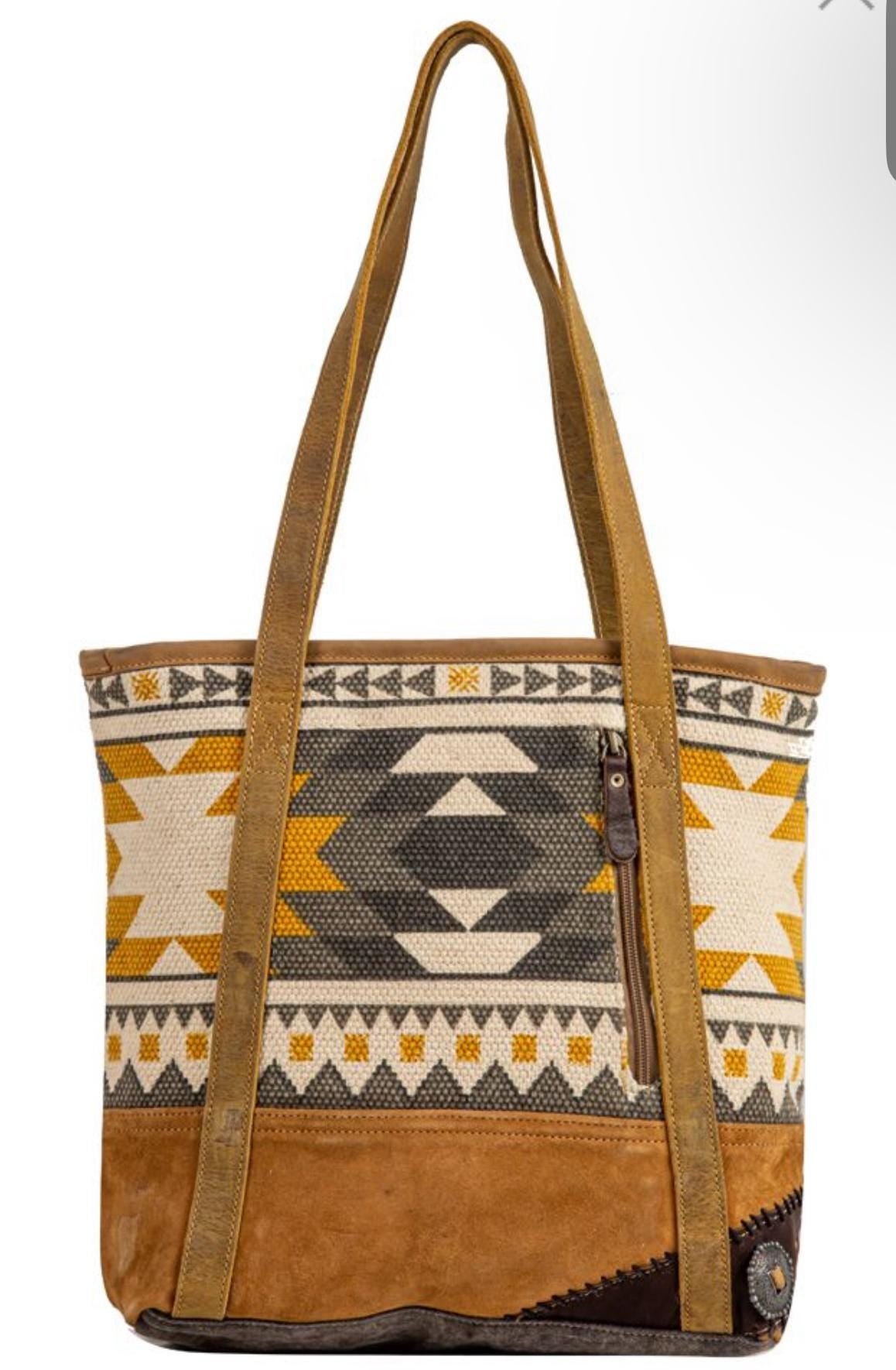 Coyote Bluff Concealed Carry Backpack, Aztec Pattern with turquoise and poncho accents, Gifts for Her