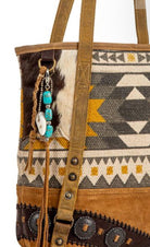 Coyote Bluff Concealed Carry Backpack, Aztec Pattern with turquoise and poncho accents, Gifts for Her