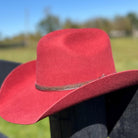 Western Cattleman style Wool Hat in Red Cowboy Hat Cowgirl Hat