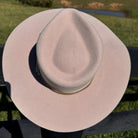 Western Fedora Style shaped Brim Felt Hat in Buckskin Ivory Silverbelly White Beige Cowgirl Hat Hat Blank