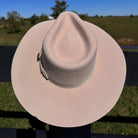 Western Fedora Style shaped Brim Felt Hat in Buckskin Ivory Silverbelly White Beige Cowgirl Hat Hat Blank