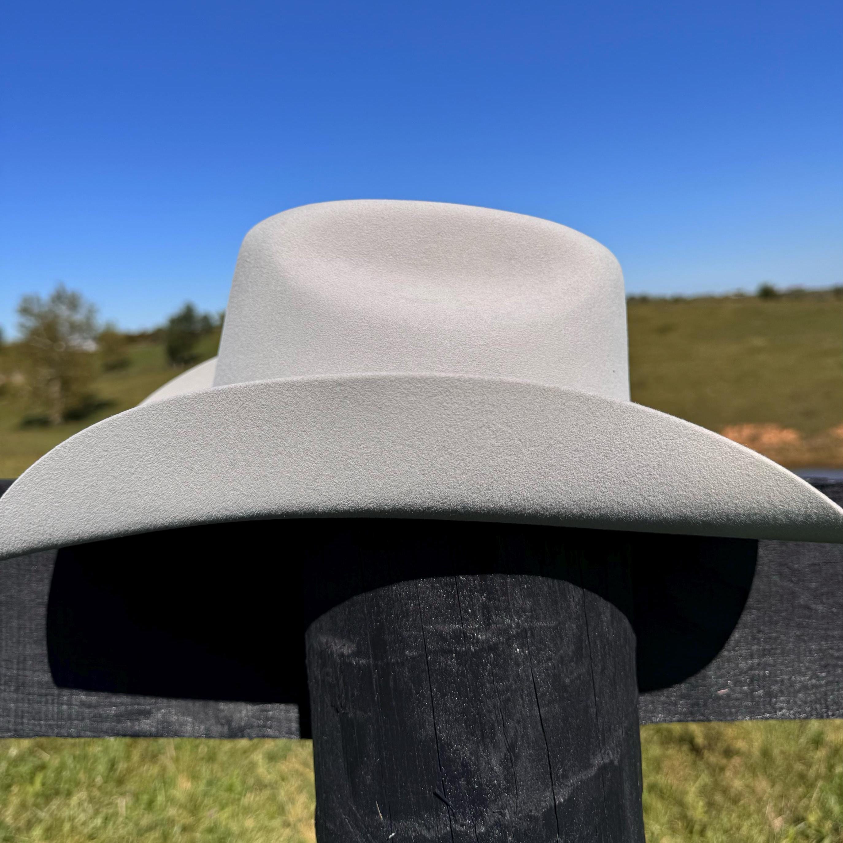 Western Cattleman style Fur Hat in Silverbelly Cowboy Hat Cowgirl Hat White Hat Ivory Hat Gray Hat
