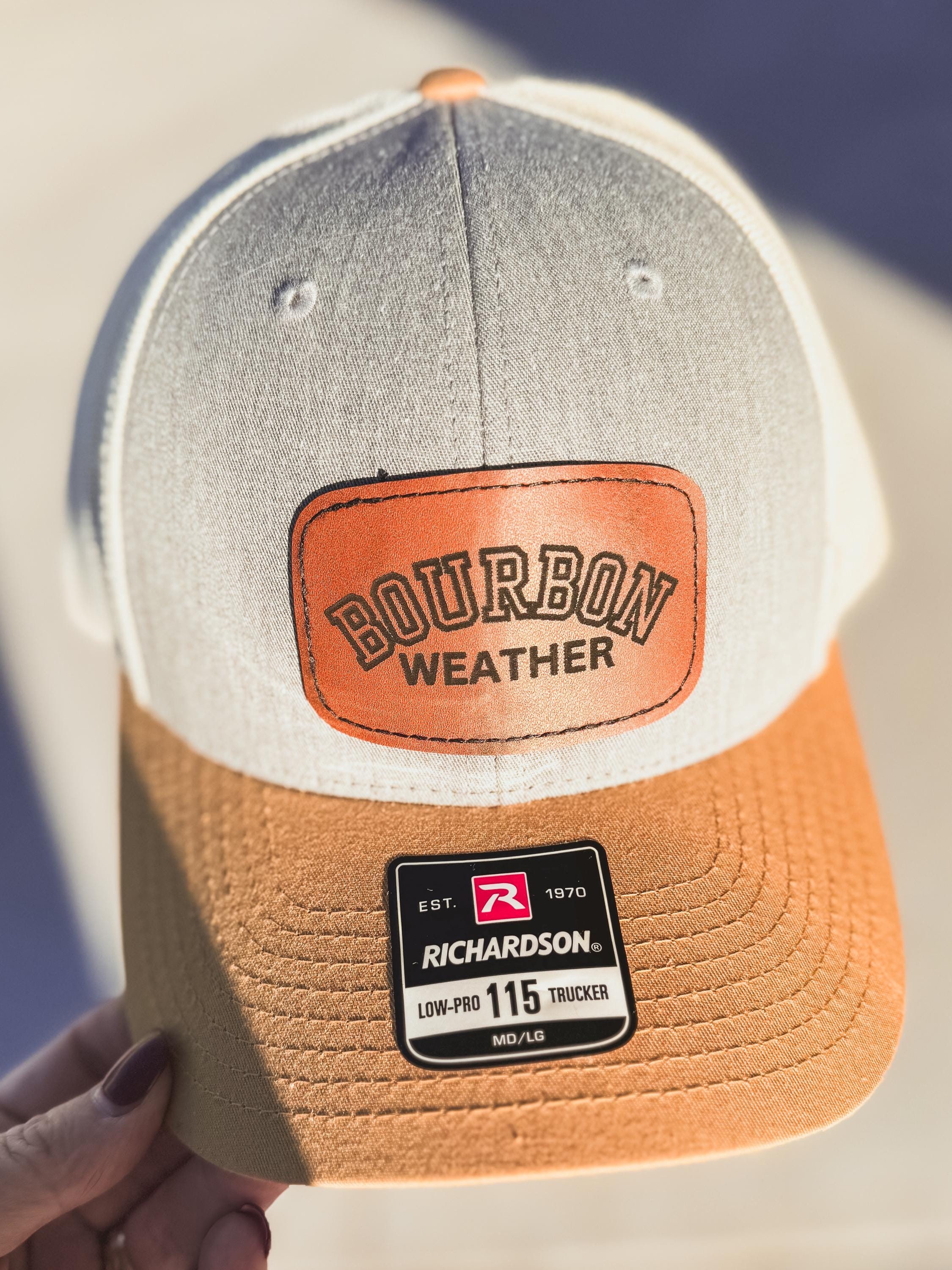 Bourbon Weather PNG SVG PDF File for Engraving, Direct to Film, Sublimation Leather Patch Hats