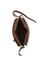 Custom branded cowhide Round Western Tooled Leather Crossbody bag