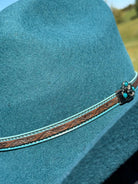 Western Cattleman style Wool Hat in Turquoise Cowboy Hat Cowgirl Hat