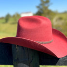 Western Cattleman style Wool Hat in Red Cowboy Hat Cowgirl Hat
