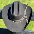 Western Cattleman style Premium Wool Hat in Black Snakeskin Hat Band Decorated Cowboy Hat Cowgirl Hat
