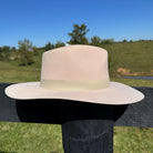 Western Fedora Style shaped Brim Felt Hat in Buckskin Ivory Silverbelly White Beige Cowgirl Hat Hat Blank