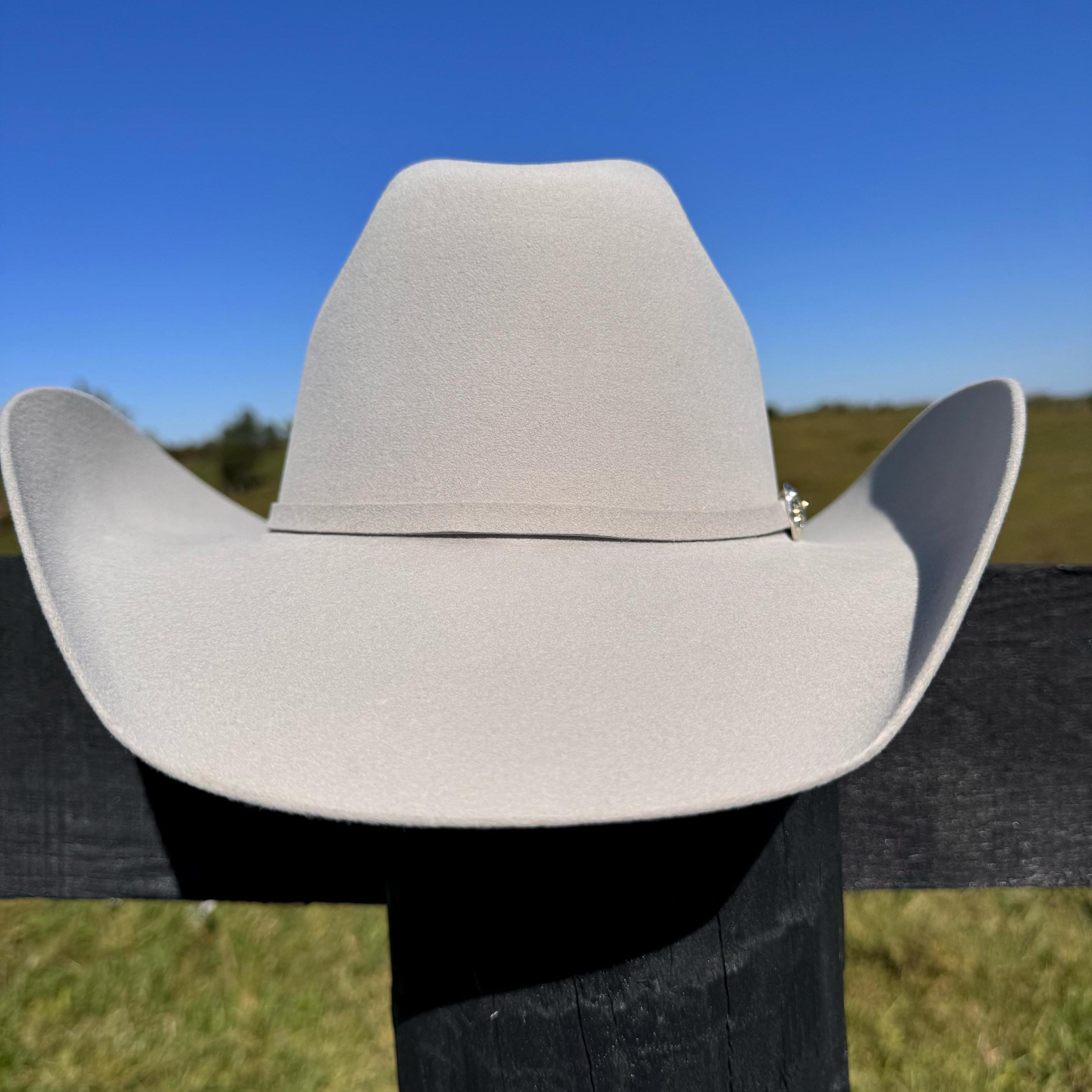 Western Cattleman style Fur Hat in Silverbelly Cowboy Hat Cowgirl Hat White Hat Ivory Hat Gray Hat