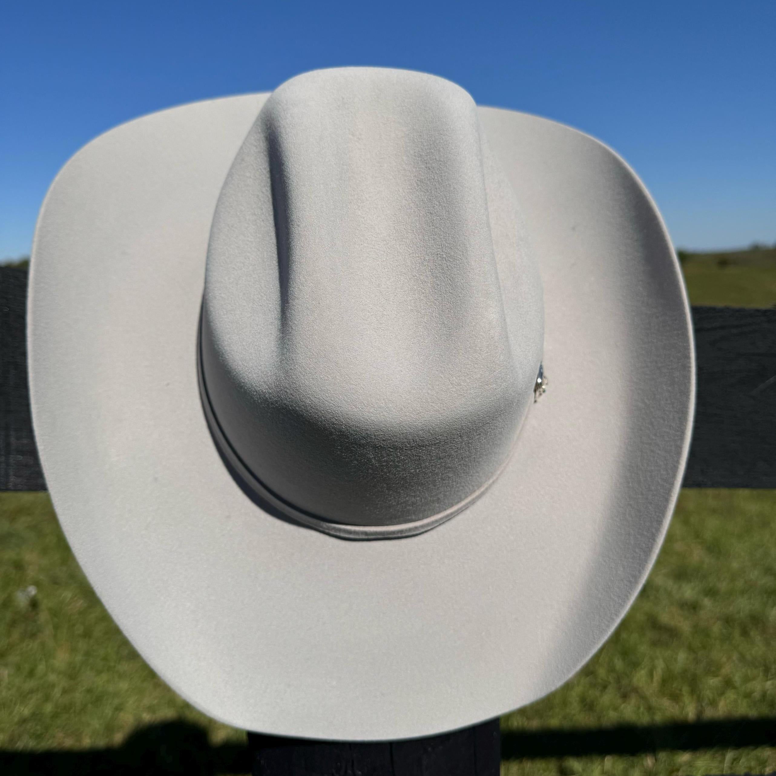 Western Cattleman style Fur Hat in Silverbelly Cowboy Hat Cowgirl Hat White Hat Ivory Hat Gray Hat