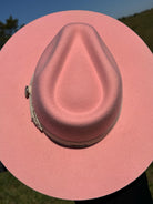 Western Fedora Style Flat Brim Pink Felt Hat Little Cowgirl Hat Hat Blank Childrens Hat