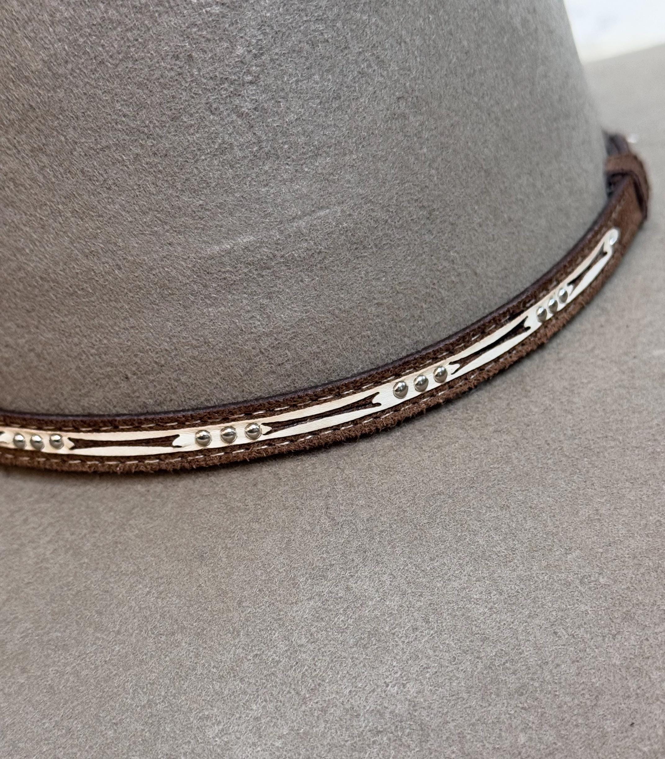 Customizable Cattleman Wool Cowboy Hat Western Classic Hat 100% Wool Personalized with Branding Iron Stiff Wide Brim 57cm 7 1/8" 6X Tan Hat