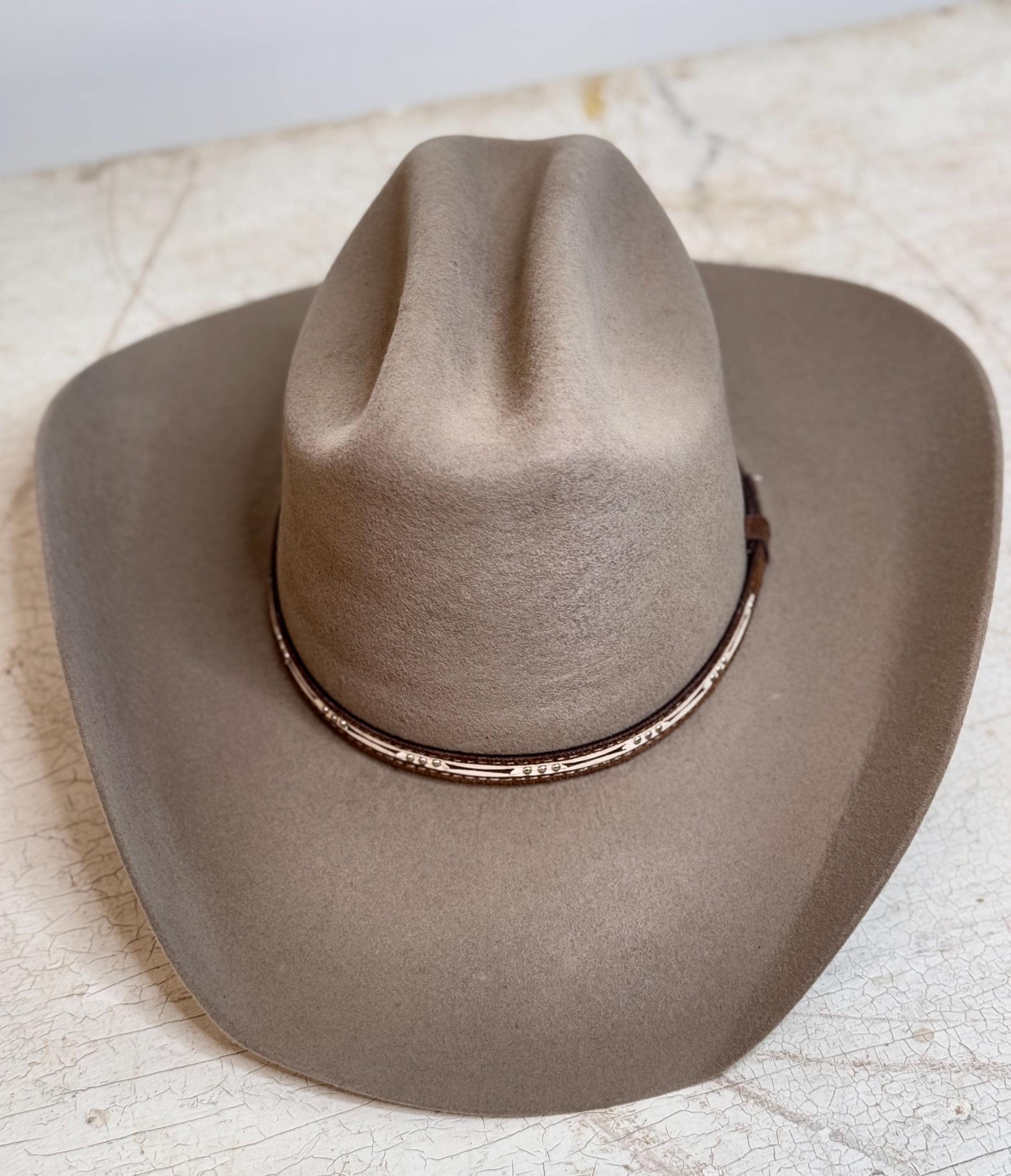 Customizable Cattleman Wool Cowboy Hat Western Classic Hat 100% Wool Personalized with Branding Iron Stiff Wide Brim 57cm 7 1/8" 6X Tan Hat