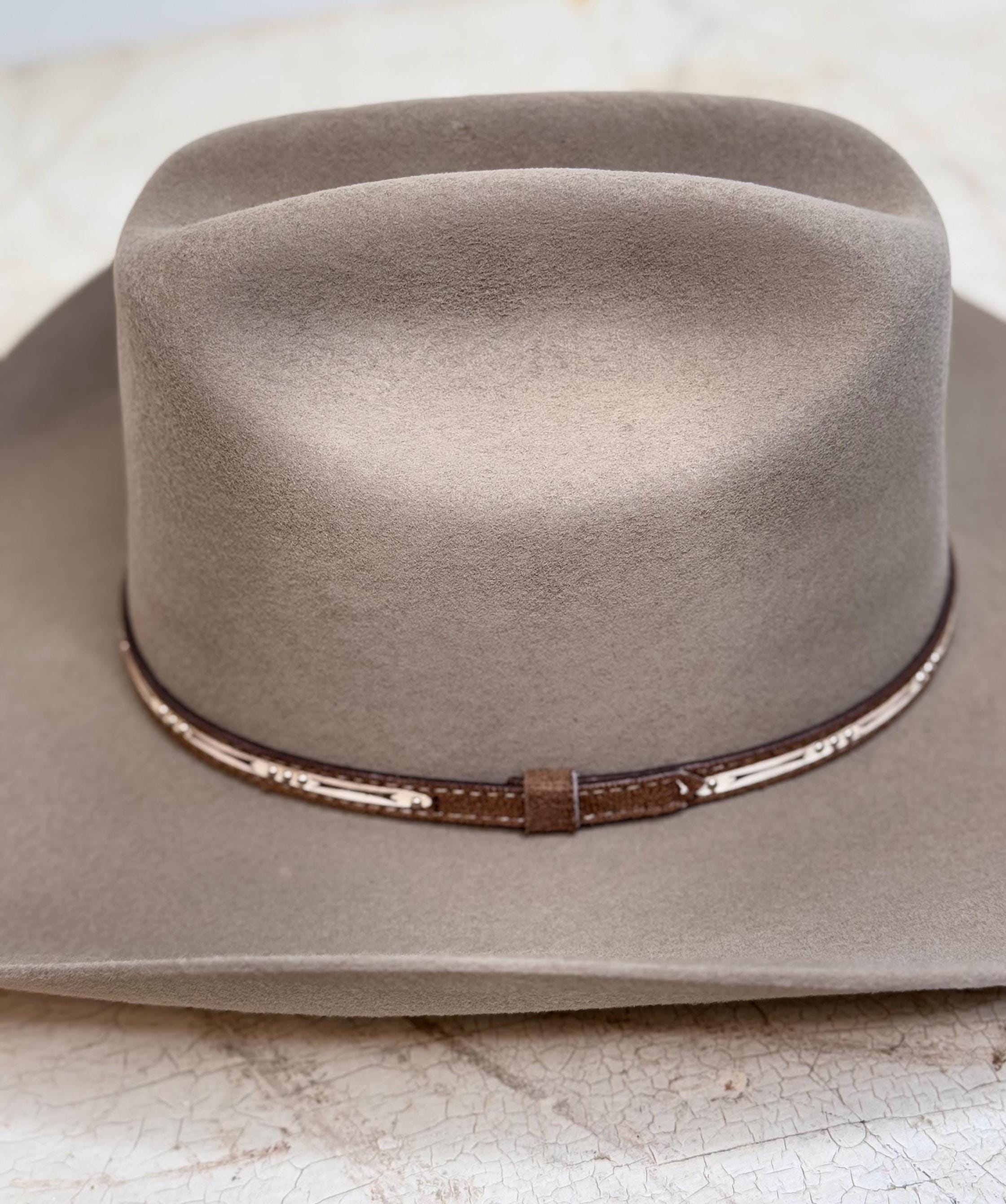 Customizable Cattleman Wool Cowboy Hat Western Classic Hat 100% Wool Personalized with Branding Iron Stiff Wide Brim 57cm 7 1/8" 6X Tan Hat