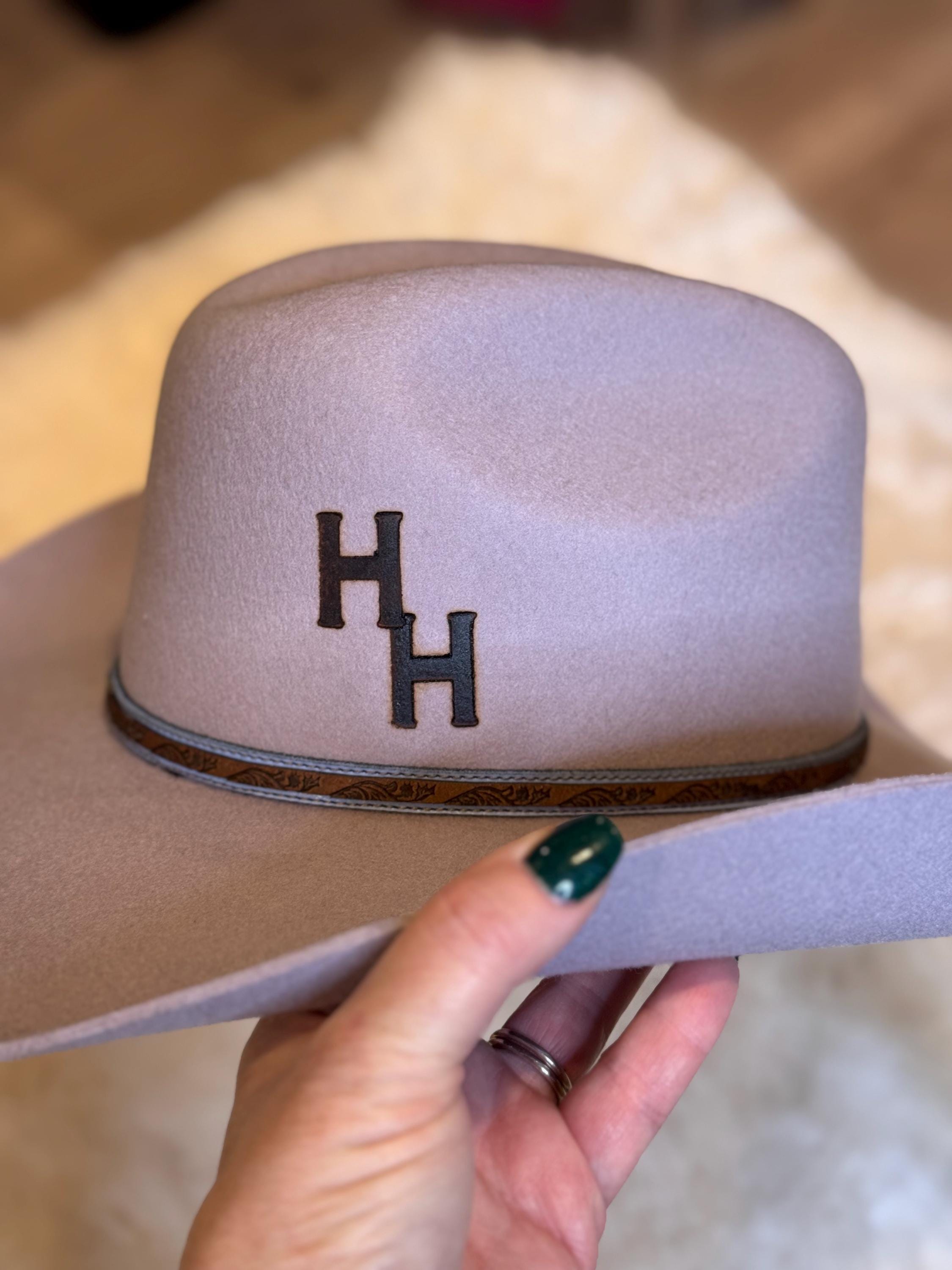 Customizable Youth Fedora Hat for Kids Childrens Cowboy Hat Cowgirl Hat Pink Cowgirl Hat Little girls Fire Branded Hat We add your Initials