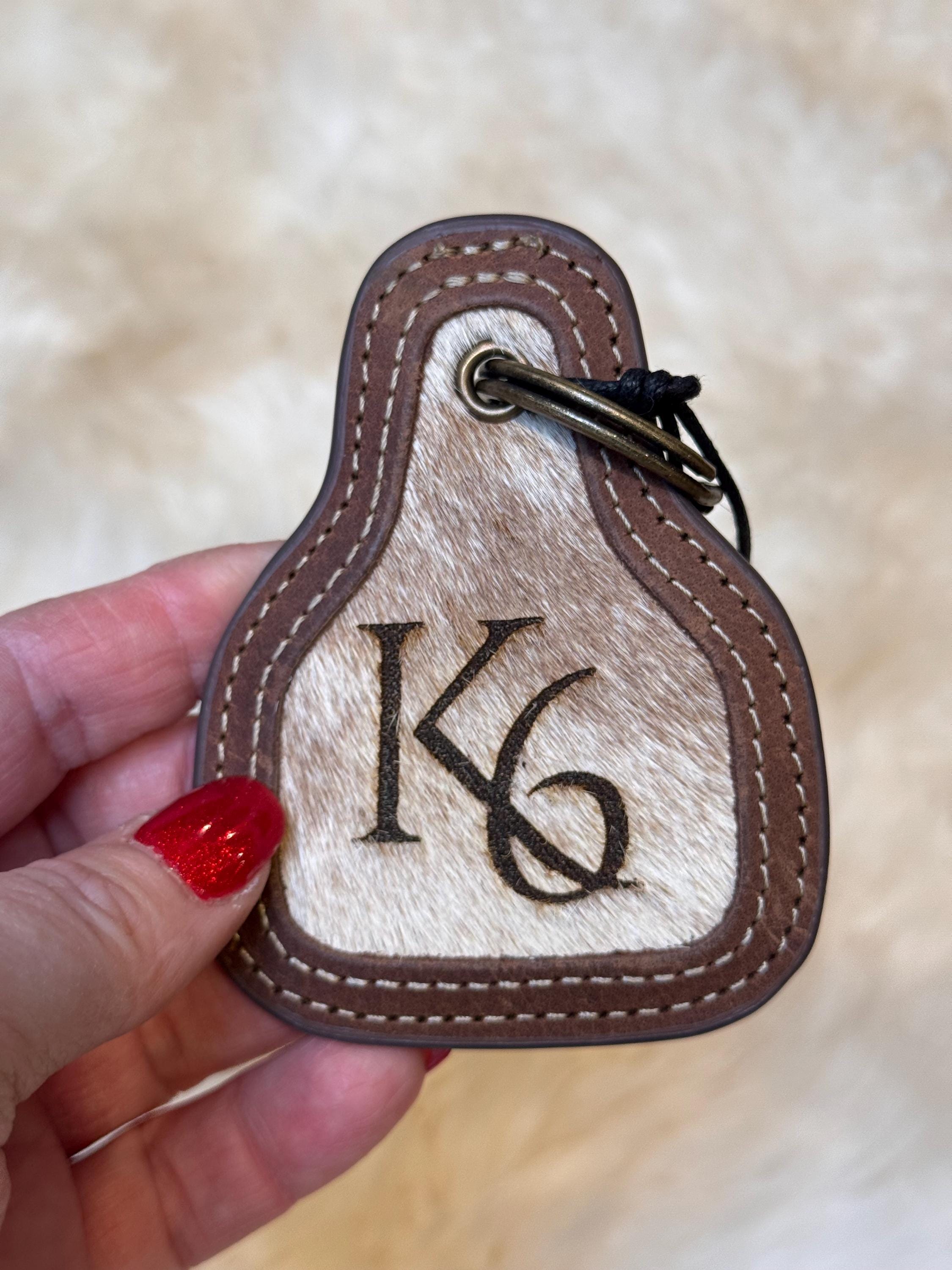 Tooled Leather & Cowhide Men's Women's Checkbook Style Wallet, Customizable with your Farm Brand, Logo Initials Western Wallet Gifts for Men