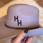 Customizable Cattleman Wool Cowboy Hat Western Classic Hat 100% Wool Personalized with Branding Iron Stiff Wide Brim 57cm 7 1/8" 6X Tan Hat