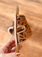 Tooled Leather, Brown Floral, Slide sandals, Western sandals, Western Slides, Summer Shoes, Western Accessories, Cowgirl Sandal, Flats