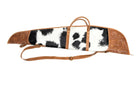 Custom Branded Cowhide & Tooled Leather Western Shotgun/Rifle padded Case Farm Brand Cow Brand Initials Personalized Men’s Women's Gift