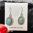 Sterling Silver Kingman Turquoise Dangle Earrings Sarah Yazzie