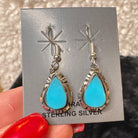 Sterling Silver Turquoise Dangle Earrings Calvin Spencer