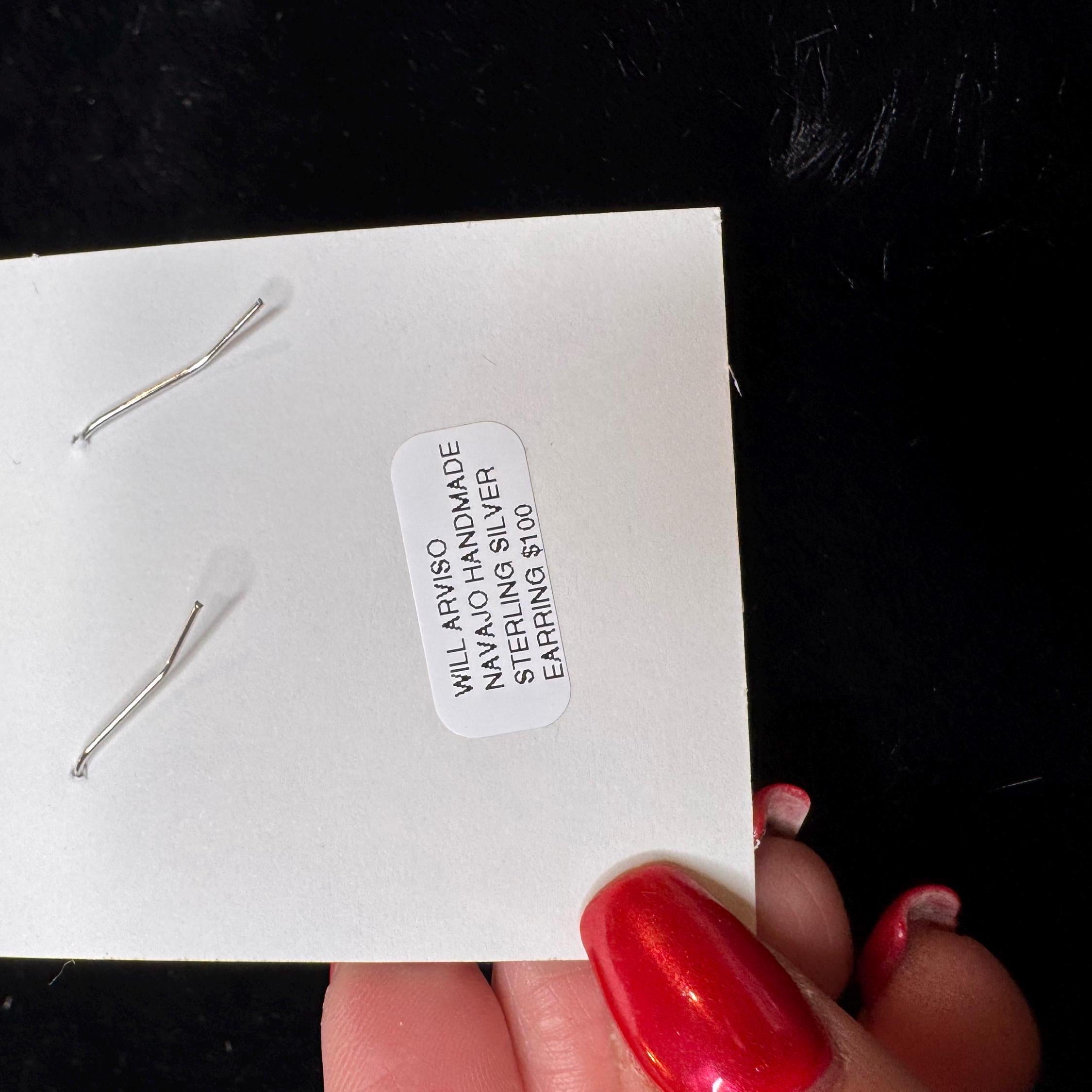 Sterling Silver Arrowhead Dangle Earrings Will Arviso