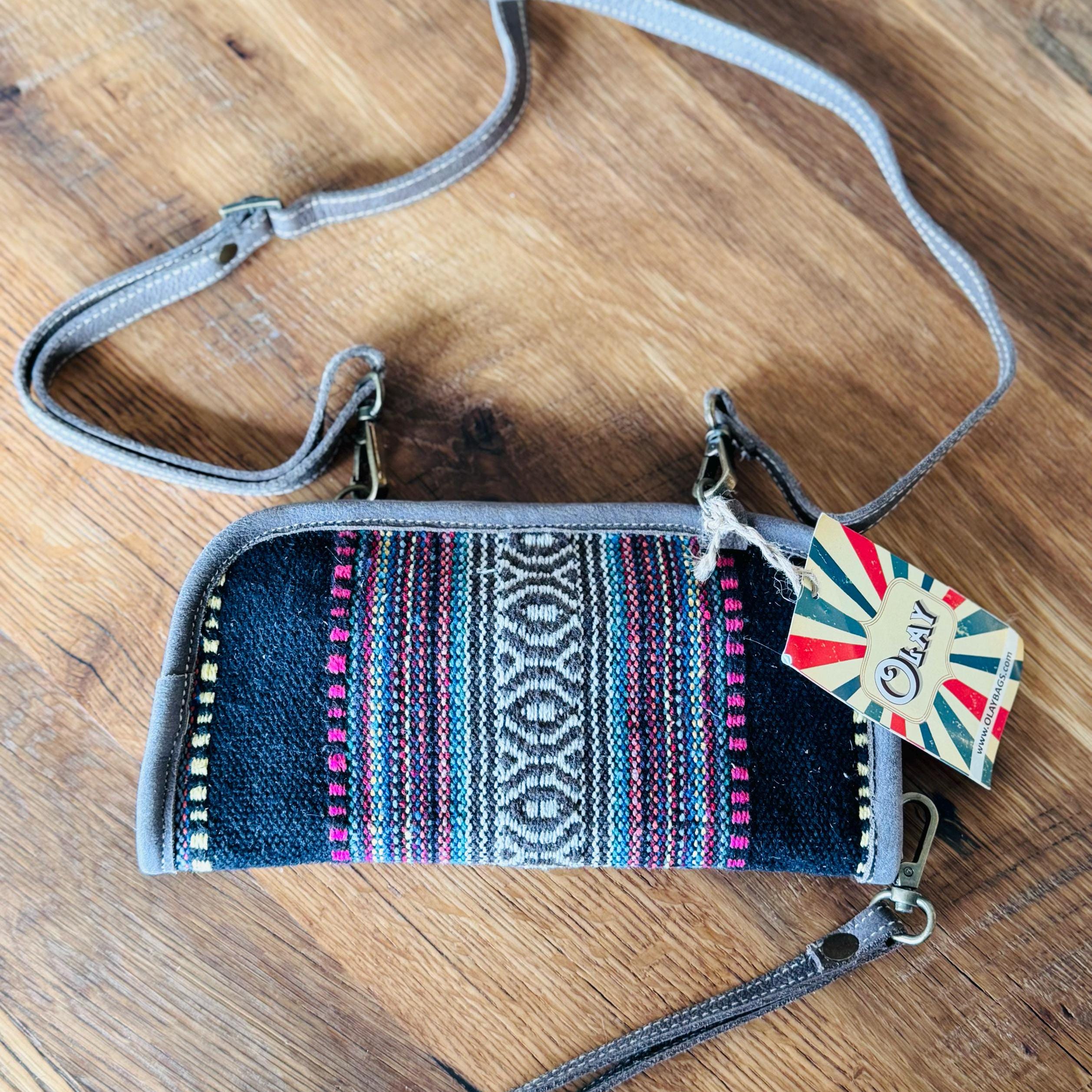 Black & White Aztec Wallet Crossbody Purse Western Purse