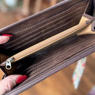 Tooled Leather Women's Zip around Style Wallet Western Wallet With Turquoise Cowgirl Wallet Gifts for Mom