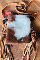 Small Customizable Cowhide Western Crossbody Purse Gift For Mom Personalize with Name Initials Logo Farm or Cattle Brand Monogram