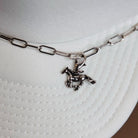 Horse Silver Hat Chain Charm Western Trucker Hat, Chain Decorate Your Own Trucker Hat