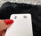 Sterling Silver Concho Stud Earrings
