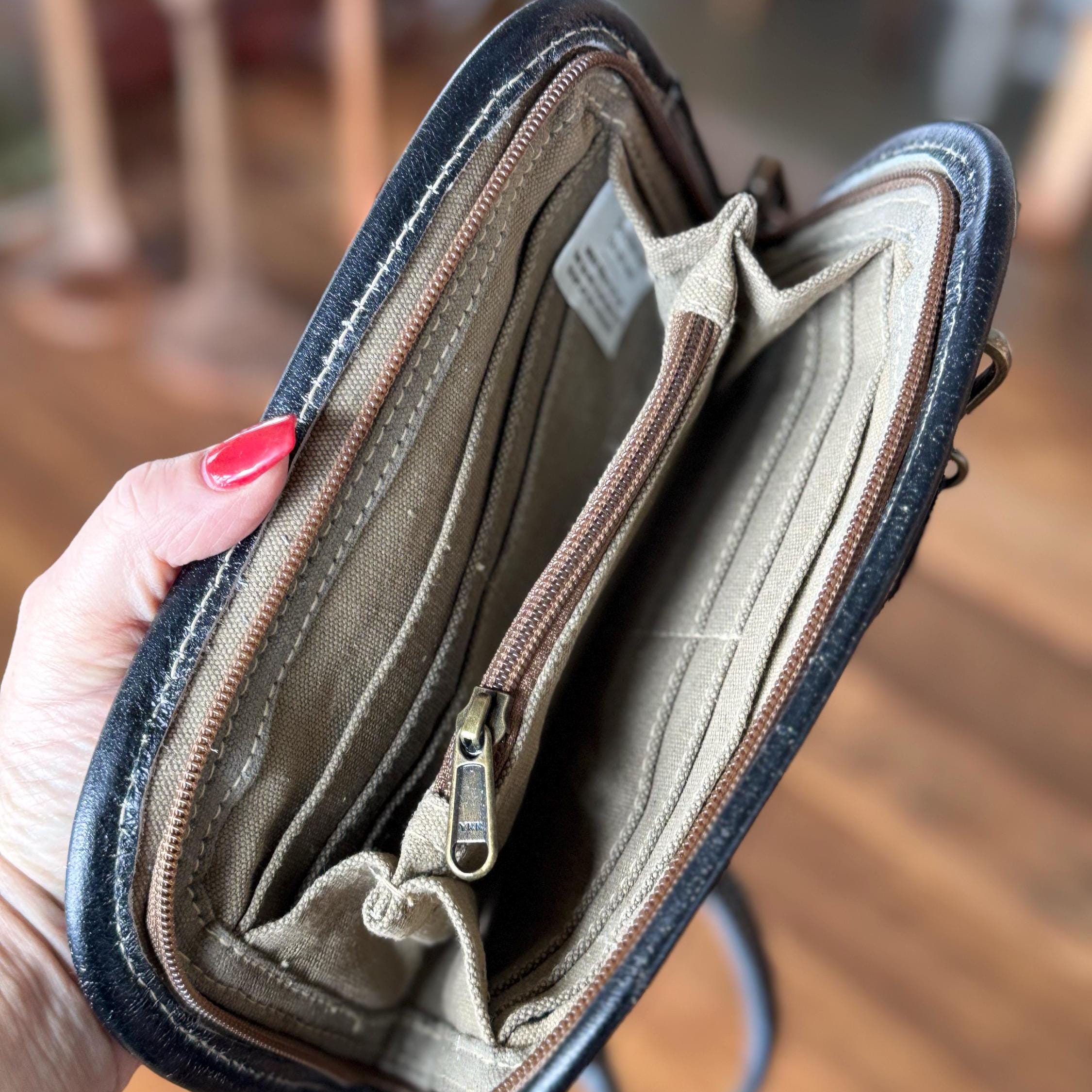 Black & White Aztec Wallet Crossbody Purse Western Purse