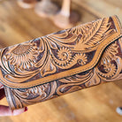 Tooled Leather Western Style Wallet Gifts for Her Mothers Day Gift Cowgirl Wallet Western Wallet Envelope Style