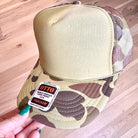 Otto Blank Trucker Hat, DIY Hat for Patches, Camo Trucker Hat, Mesh Back, Snap Back Hat Cap Camouflage Hat