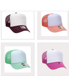 The Bird Tarot Card Embroidered Patch, Foam Trucker Hat in Kelly Green, Spring Break, Vacation, Beach Hat, Baseball Hat, Sun Hat