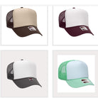 A Little Bit Dramatic, Embroidered Patch, Otto Foam Trucker Hat in Gray, Spring Break, Vacation, Beach Hat, Baseball Hat, Sun Hat Trendy