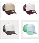 Y'all Boots Embroidered Patch, Otto Foam Trucker Hat in Pink, Spring Break, Vacation, Beach Hat, Sun Hat