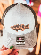 Fishing Leather Patch Hat, Richardson, Spring Break, Vacation, Beach Hat, Baseball Hat, Sun Hat Mens Hat