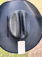 Black Straw Cowboy Hat with black band, Cowgirl Hat, Custom Hat, Cattleman Style, Turned up Brim Mens Hat Women's Hat Summer Hat
