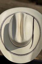 Natural Straw Cowboy Hat with black band, Cowgirl Hat, Custom Hat, Cattleman Style, Turned up Brim Mens Hat Women's Hat Summer Hat