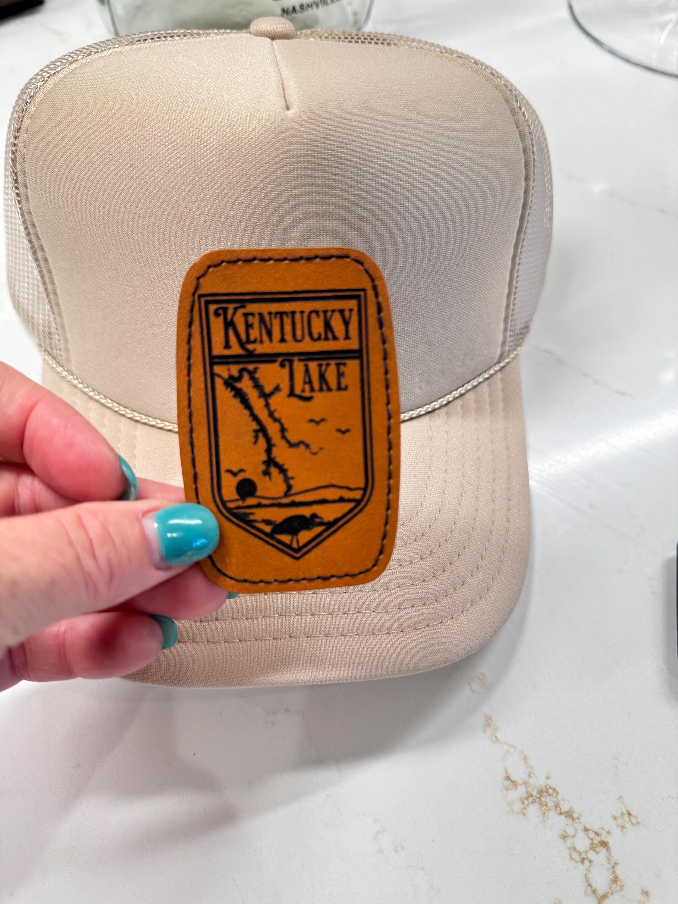 Personalized Leather Hat Patch | Your Logo, Brand, or Design | Easy Iron-On Custom Gift