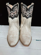 Desert Angel Western Fringe White Booties