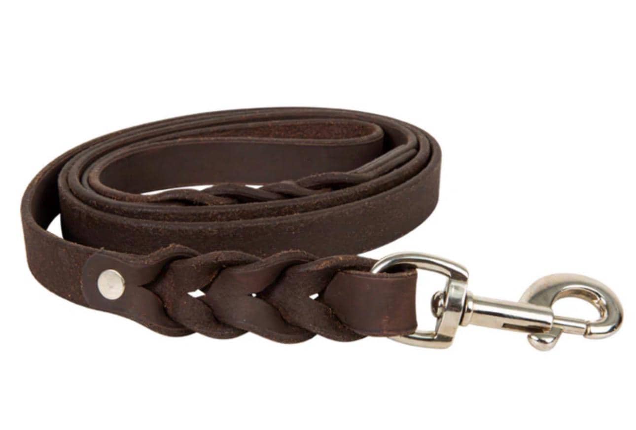 Handcrafted Braided Leather Dog Leash – Classic, Durable & Built to Last