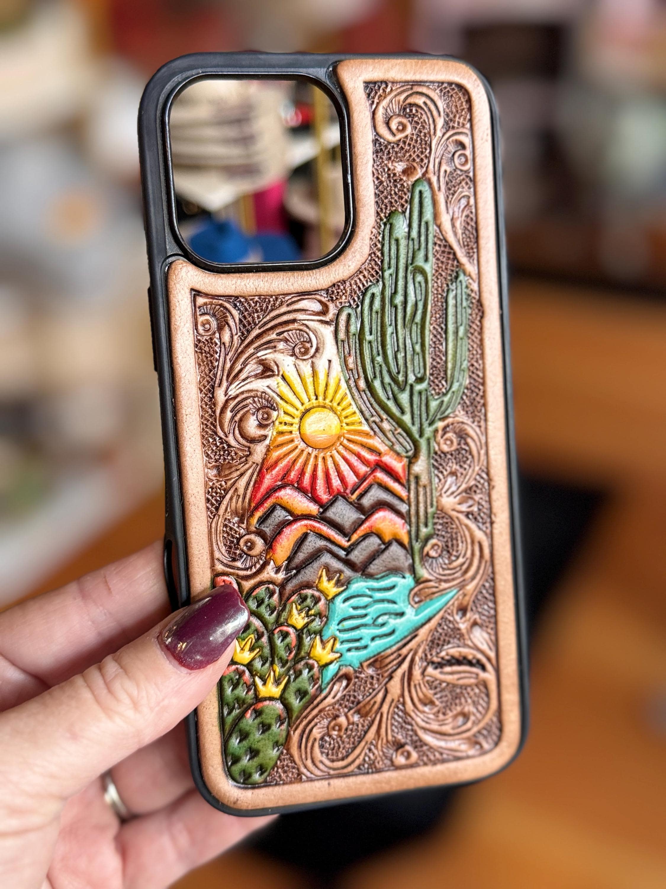Tooled Leather iPhone 16 Pro Case