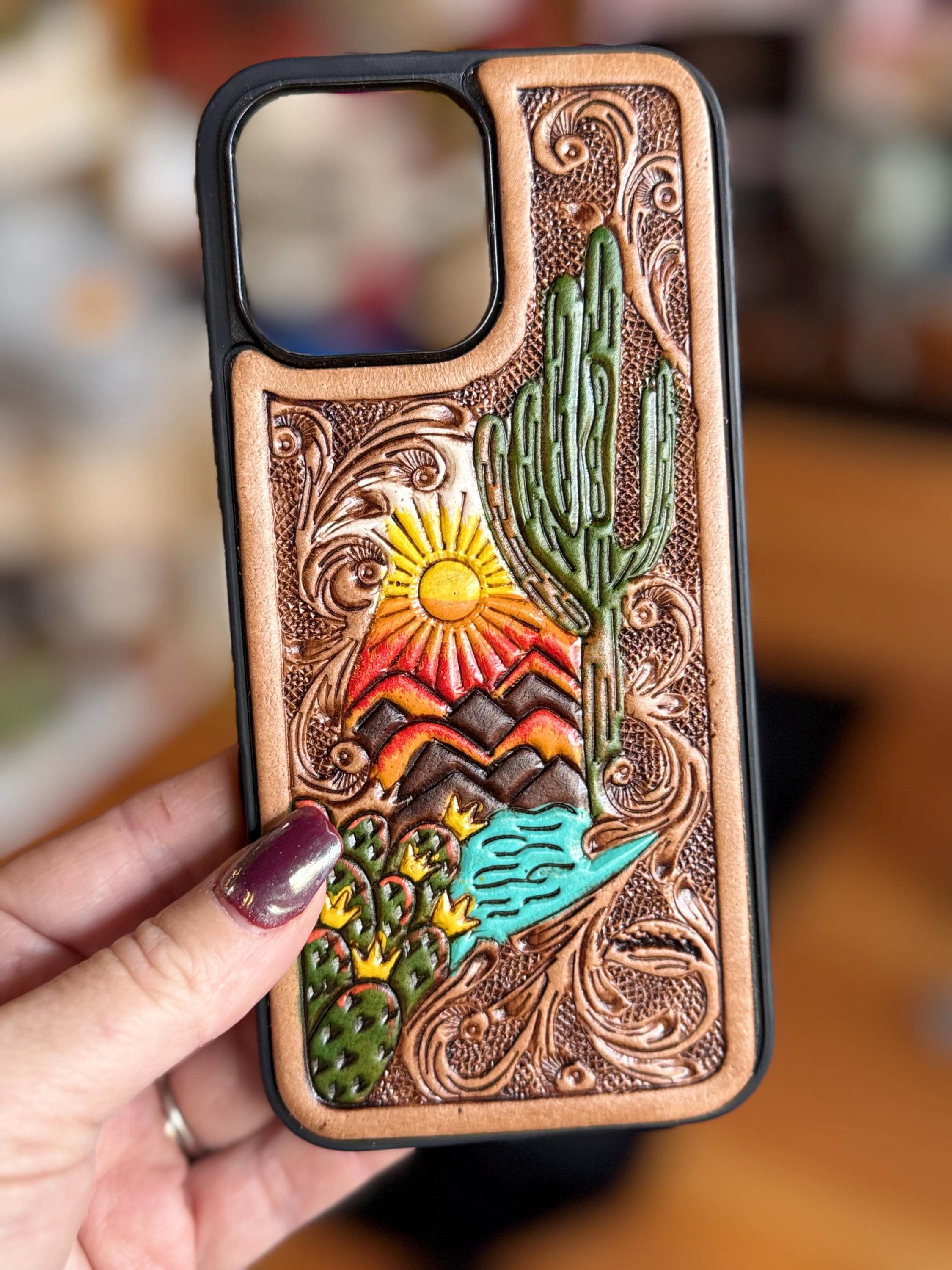 Tooled Leather iPhone 16 Pro Case