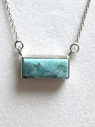 Kingman Turquoise & Sterling Silver Bar Necklace