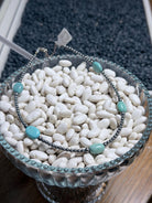 Sterling Silver Pearl & Turquoise Stone Necklace