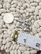 Joan Begay Navajo Handmade Sterling Silver & Kingman Turquoise Flower Earrings