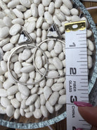 Hada White Buffalo Turquoise & Sterling Silver Hoop Earrings